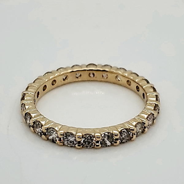 1.67 Carat Total weight Diamond Eternity Band in 14kt Yellow Gold