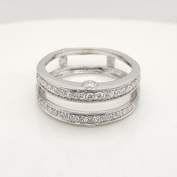 14kt White Gold and Diamond Ring Guard