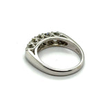 Vintage 14kt White Gold and Diamond Wedding Band