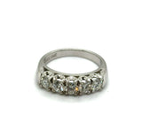 Vintage 14kt White Gold and Diamond Wedding Band