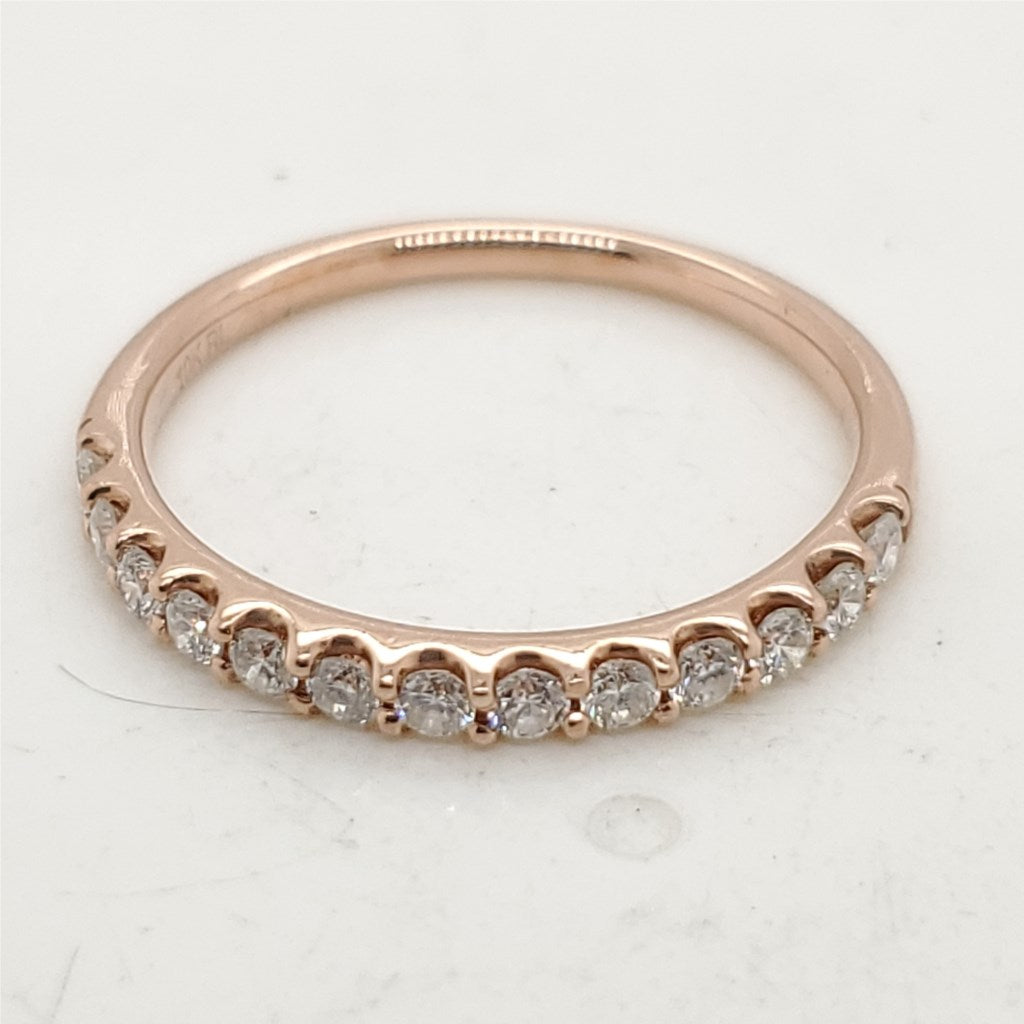 14kt Rose Gold and Diamond Wedding Band