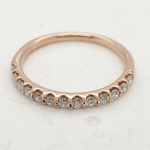 14kt Rose Gold and Diamond Wedding Band