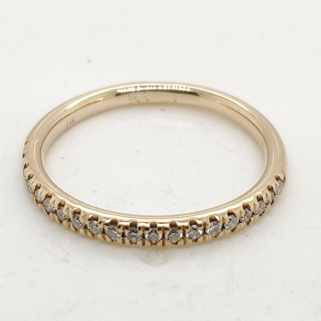 14kt Yellow Gold and Diamond Wedding Band