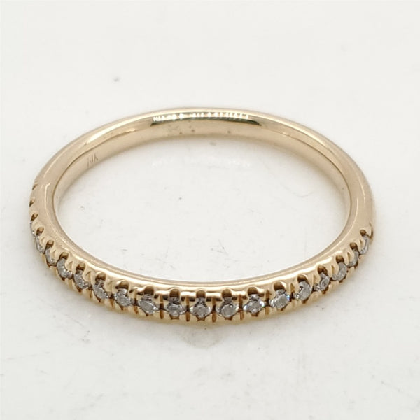 14kt Yellow Gold and Diamond Wedding Band