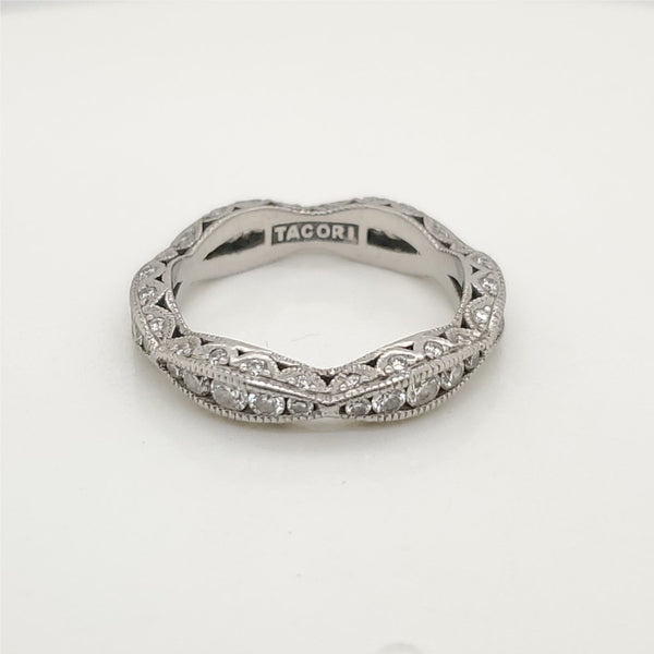 Pre-owned Tacori Platinum and Diamond Eternity Wedding Band