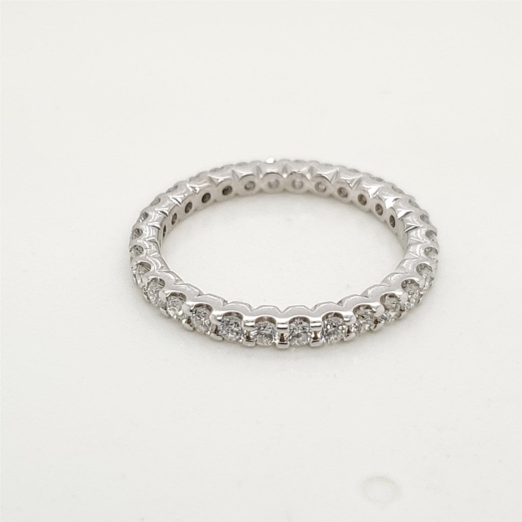 14kt White gold diamond Eternity Style Wedding Band