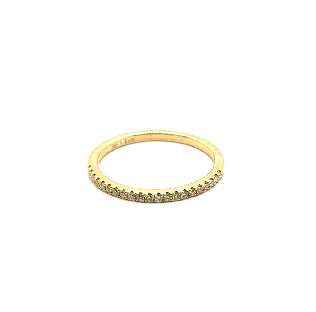 0.14 Ctw 14kt Yellow Gold Diamond Stackable Wedding Band