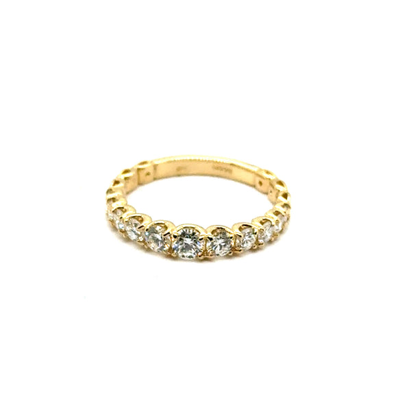0.88 Ctw 14kt Yellow Gold Diamond Stackable Wedding Band