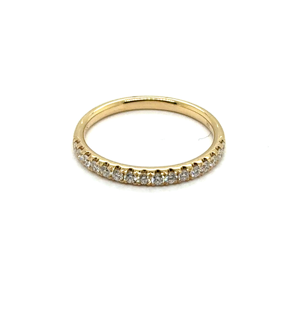 0.29 Ctw 14kt Yellow Gold Diamond Stackable Wedding Band