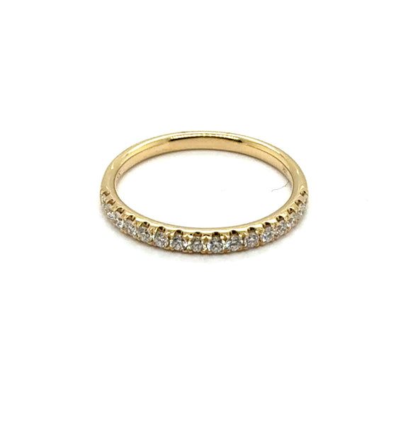 0.29 Ctw 14kt Yellow Gold Diamond Stackable Wedding Band