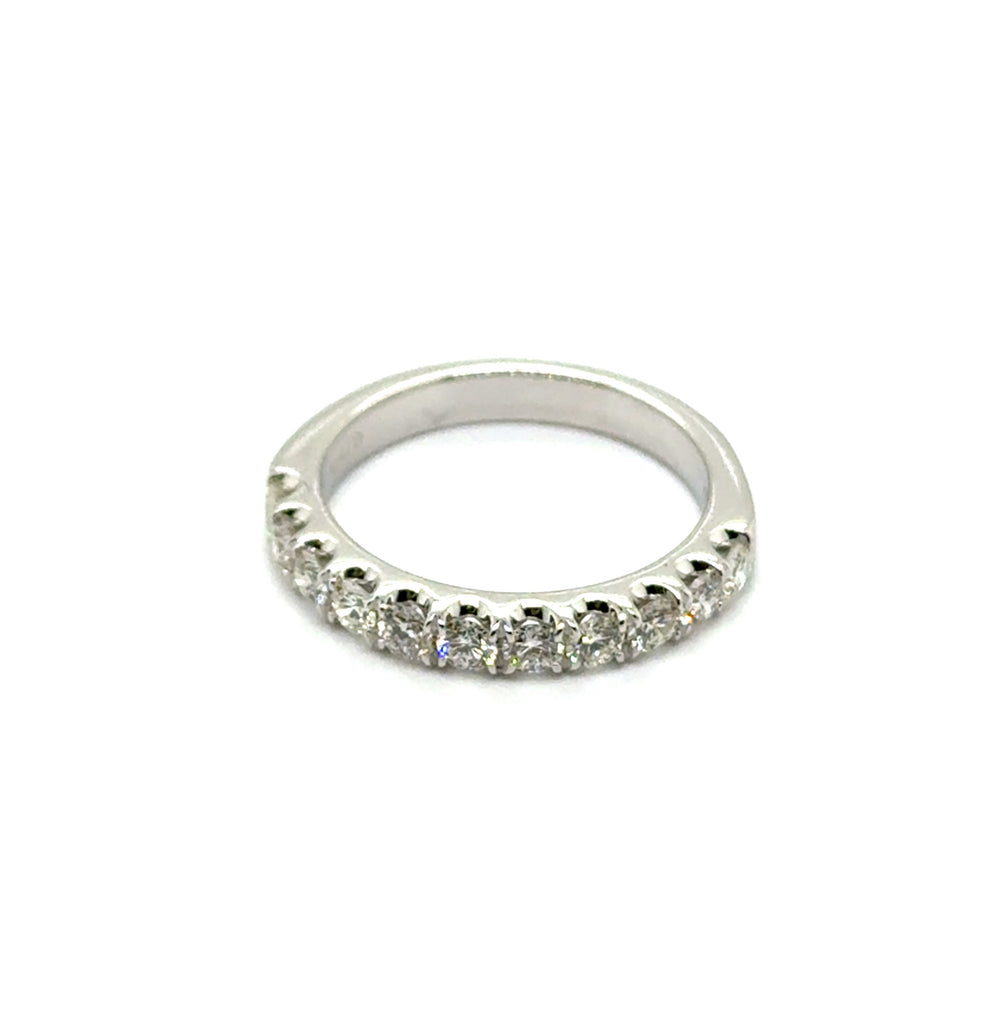 0.75 Ctw 14Kt White Gold Diamond Stackable Wedding Band
