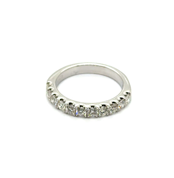 0.75 Ctw 14Kt White Gold Diamond Stackable Wedding Band
