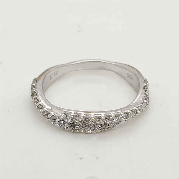 14kt White Gold and Diamond Wedding Band