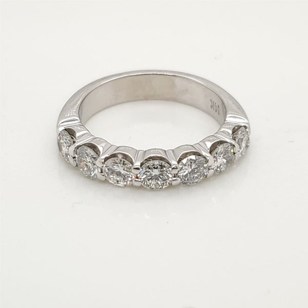 14kt White Gold and Diamond Wedding Band