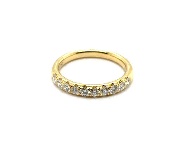 0.56 Ctw 18kt Yellow Gold Diamond Stackable Wedding Band Size 6.5