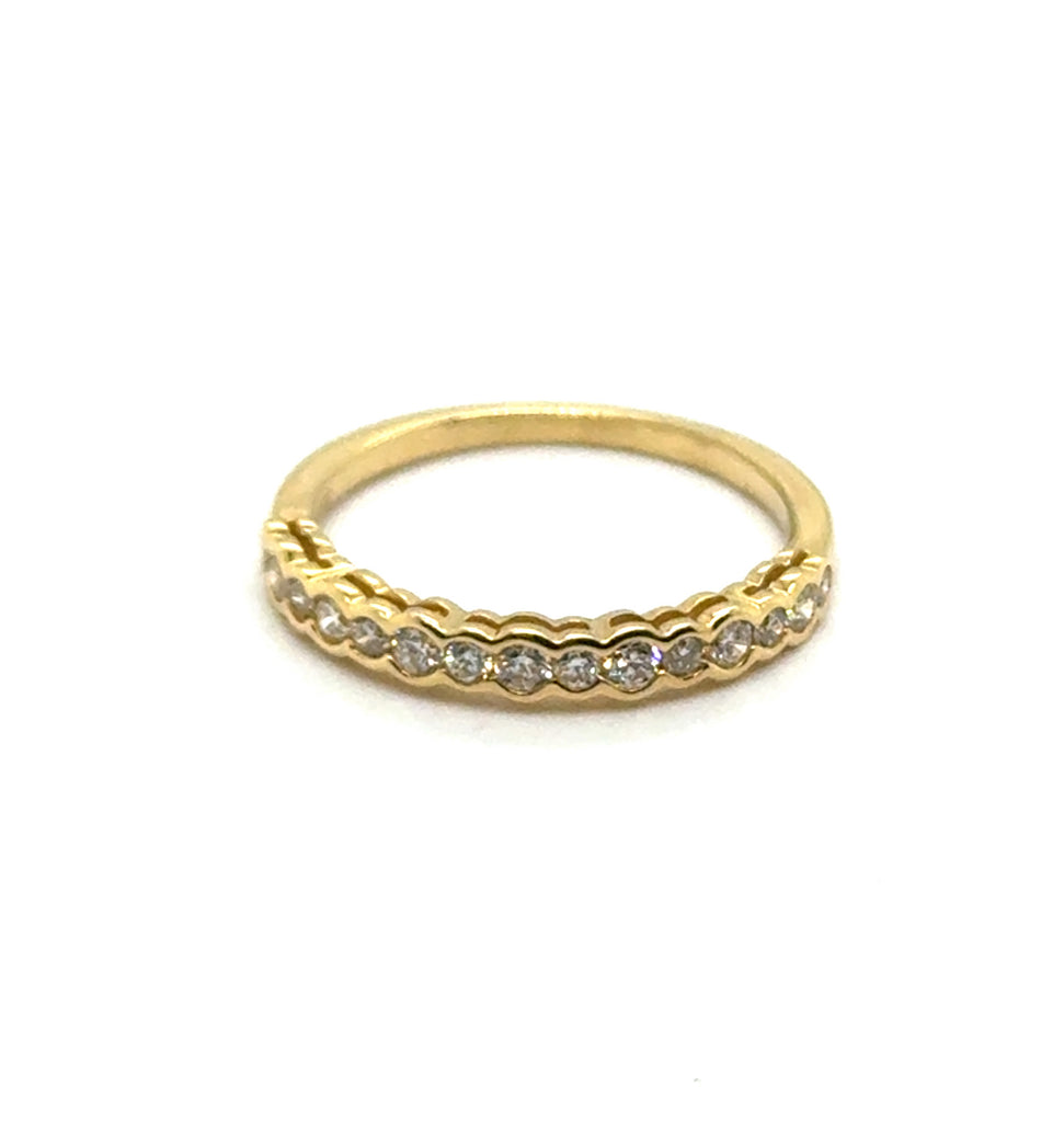 0.35 Ctw14kt Yellow Gold Diamond Stackable Wedding Band