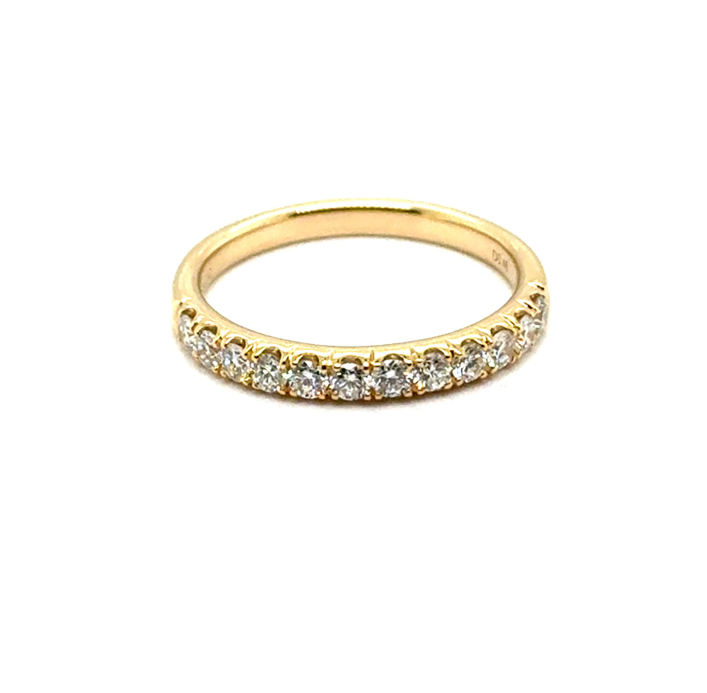 0.46 Ctw 14kt Yellow Gold Diamond Stackable Wedding Band