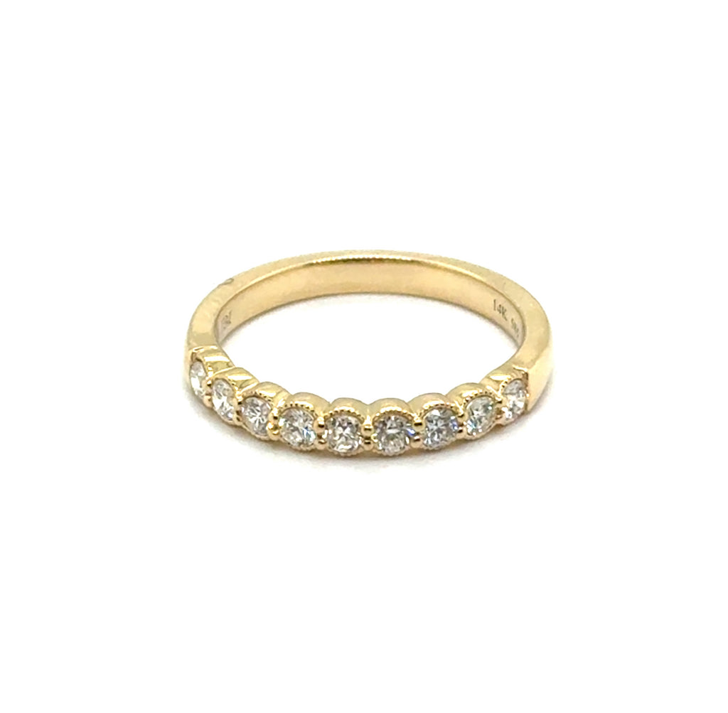 0.43 Ctw 14kt Yellow Gold Diamond Stackable Wedding Band