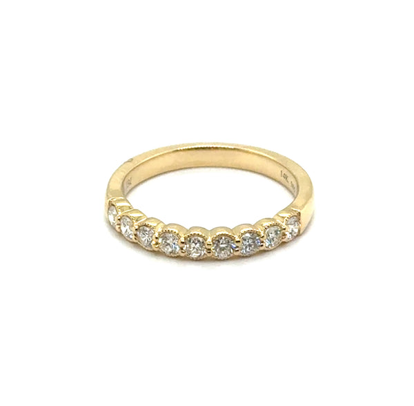 0.43 Ctw 14kt Yellow Gold Diamond Stackable Wedding Band