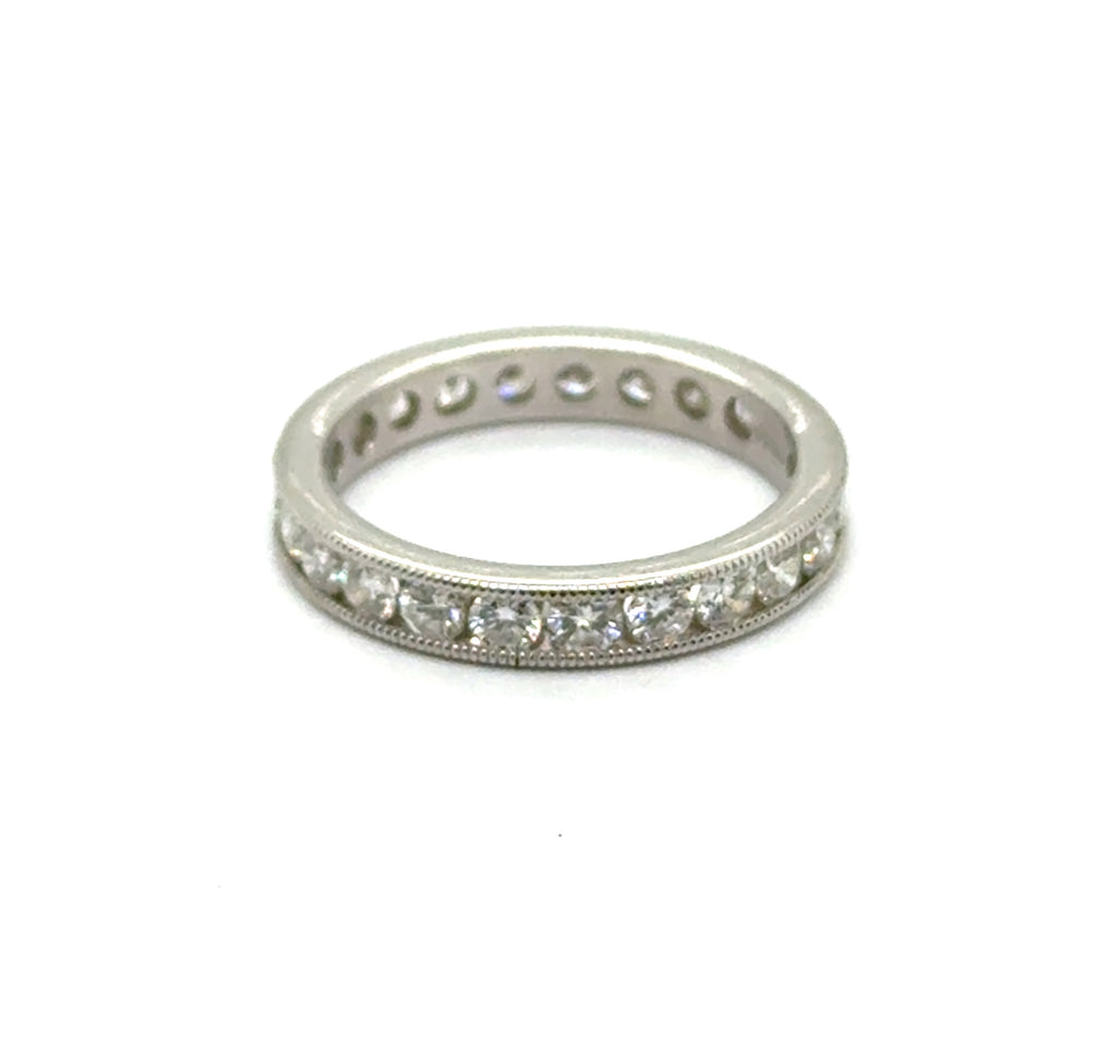 1.52 Ctw Platinum Eternity Diamond Wedding Band