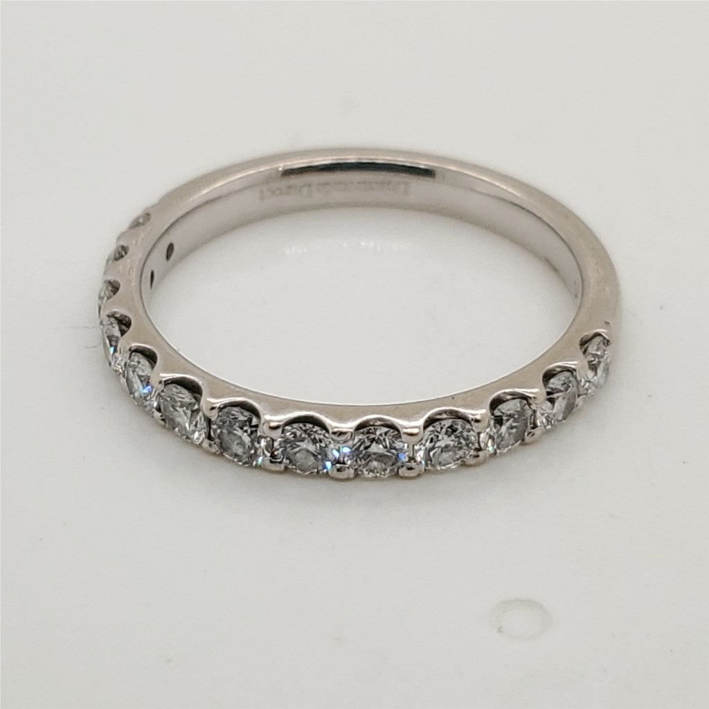 14kt White Gold and Diamond Wedding Band