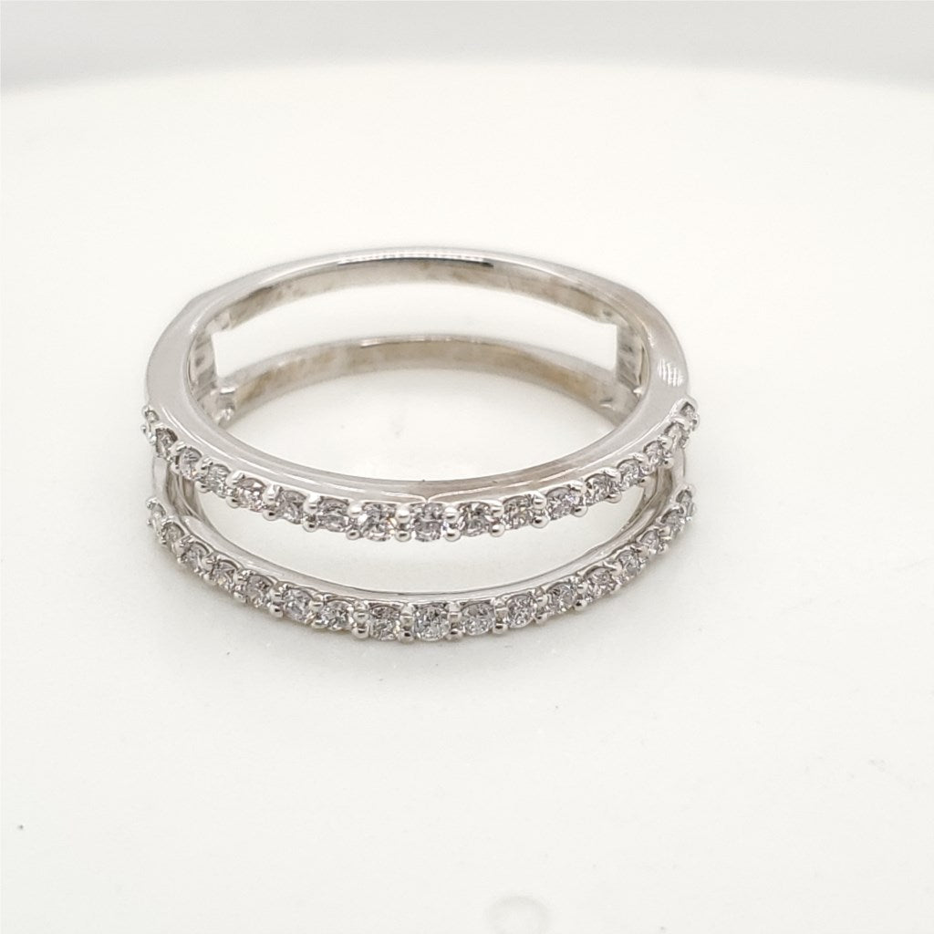 14kt White Gold and Diamond Ring Guard