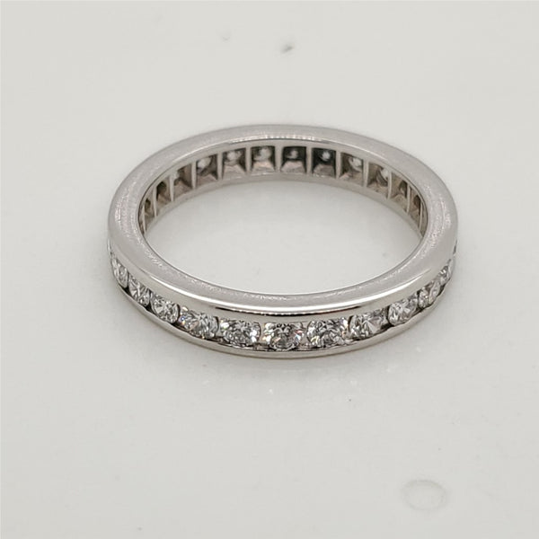 Platinum and Diamond Wedding Band