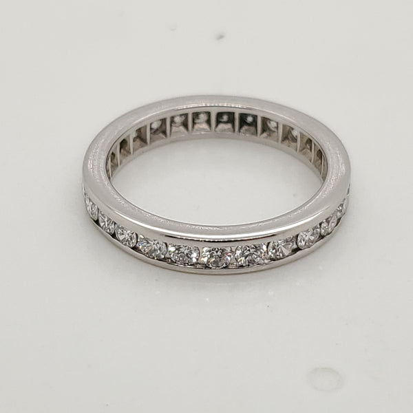Platinum and Diamond Wedding Band