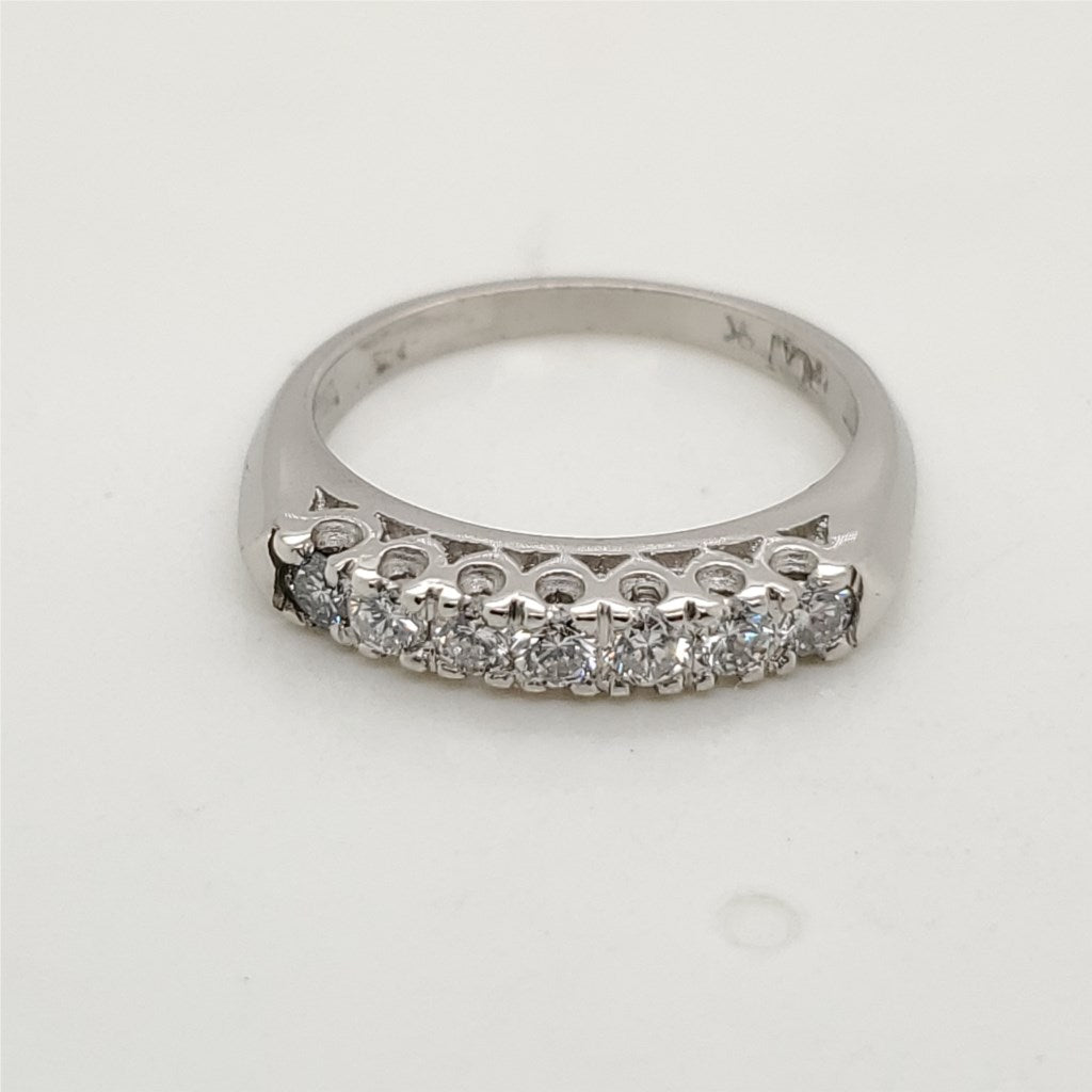 Vintage Platinum and Diamond Wedding Band