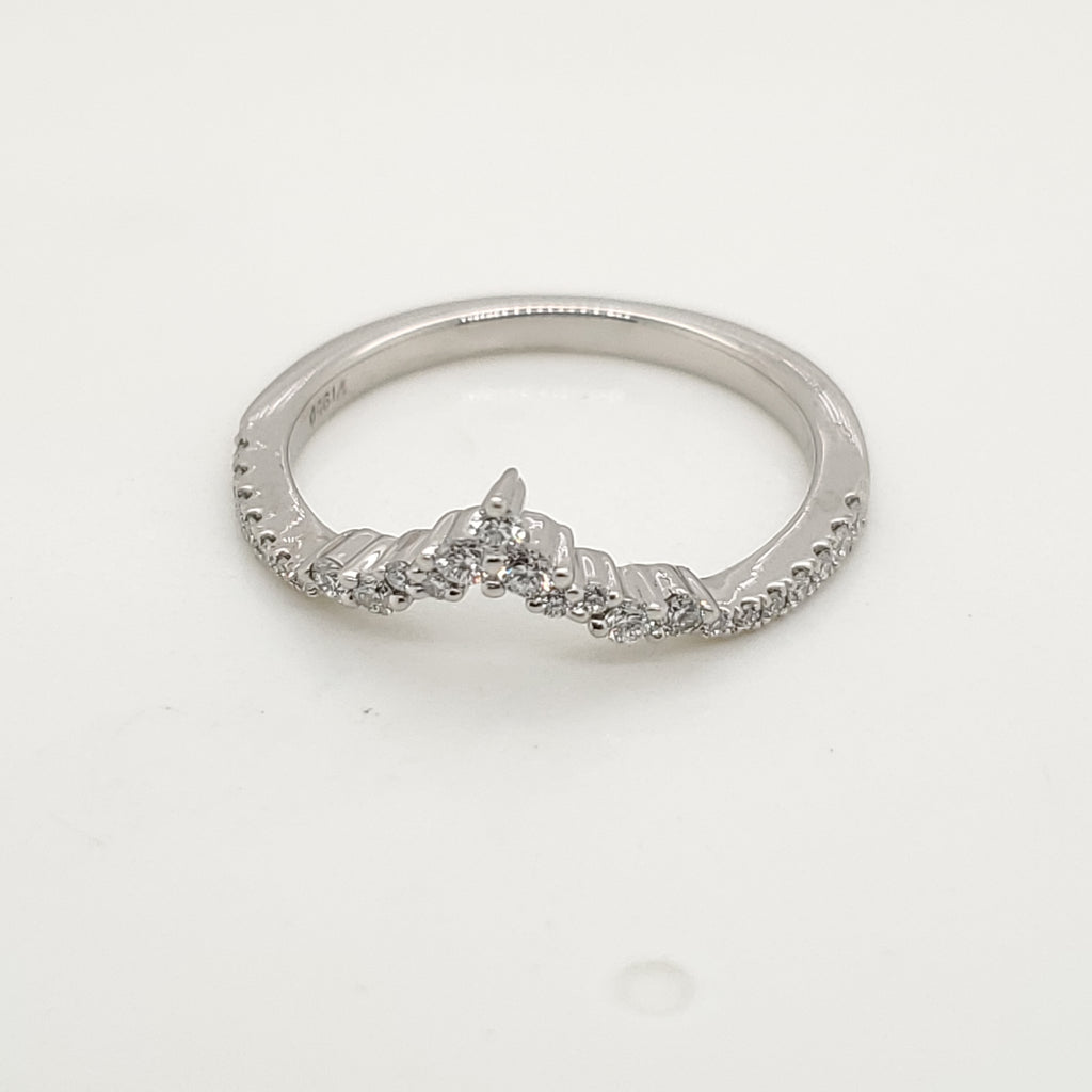Platinum and Diamond Wedding Band
