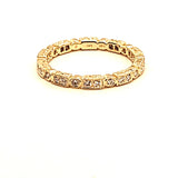 14Kt Yellow Gold And Diamond Eternity Wedding Band