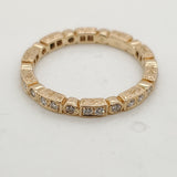 14Kt Yellow Gold And Diamond Eternity Wedding Band