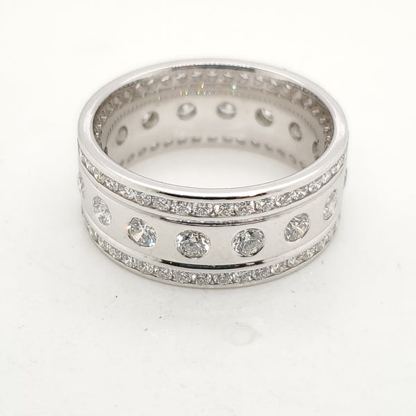 14kt White Gold Diamond Eternity Wedding Band