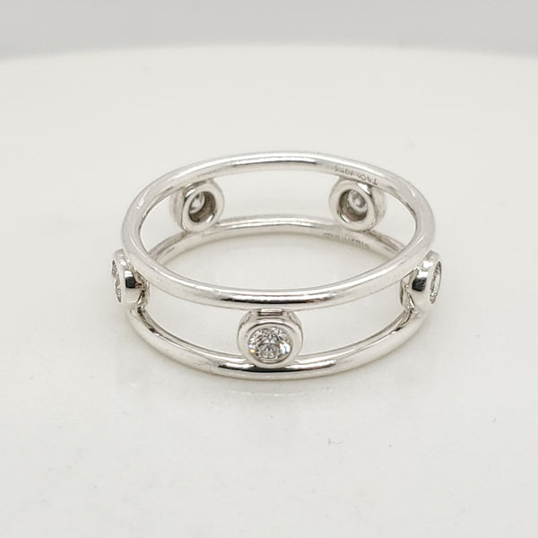 Pre-owned Tiffany & Co Sterling Silver and Diamond Ring