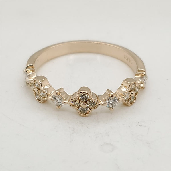 14kt Yellow Gold White and Yellow Diamond Wedding Band