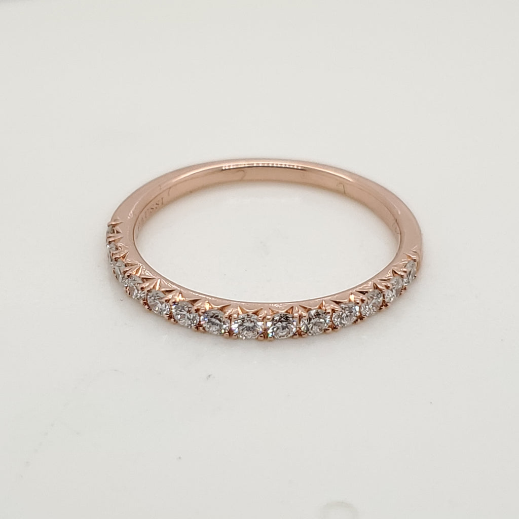 14kt Rose Gold and Diamond Wedding Band
