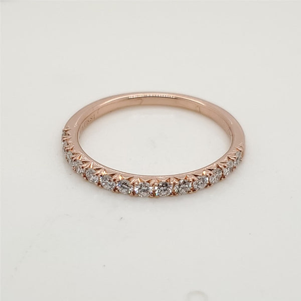 14kt Rose Gold and Diamond Wedding Band