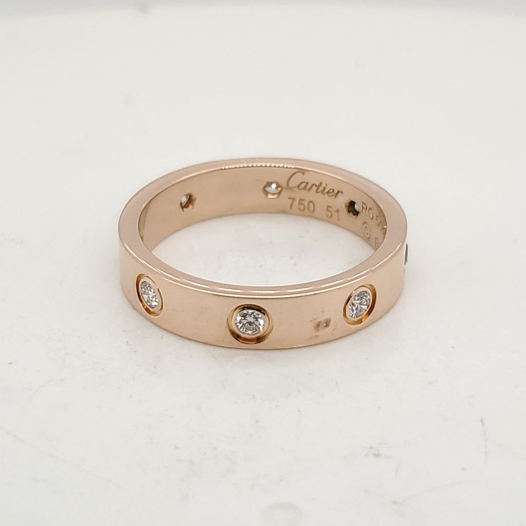 Pre-owned Cartier Yellow Gold and Diamond Love Ring