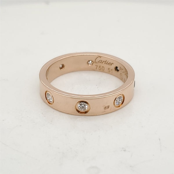 Pre-owned Cartier Yellow Gold and Diamond Love Ring