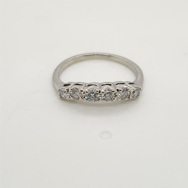 18kt White Gold and Diamond Wedding Band