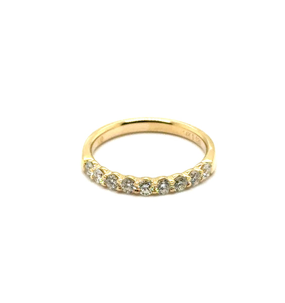 0.52 Ctw 14kt Yellow Gold Diamond Stackable Wedding Band