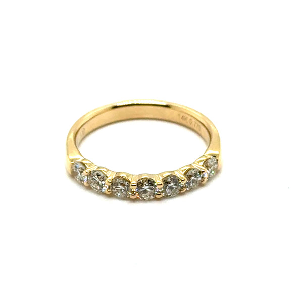 0.77 Ctw 14kt Yellow Gold Diamond Stackable Wedding Band