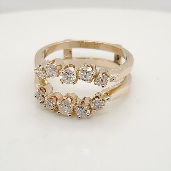 14kt Yellow Gold and Diamond Ring Guard