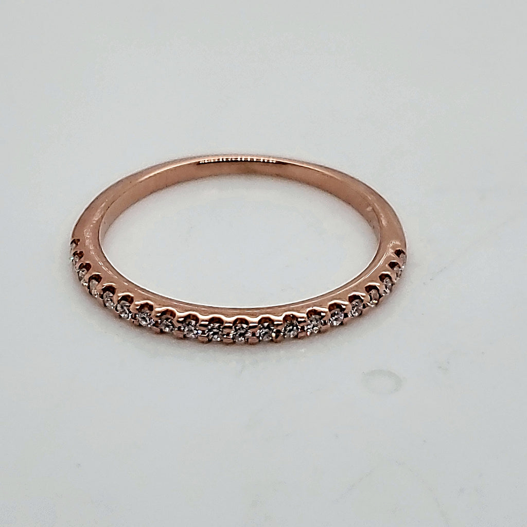 14kt Rose Gold and Diamond Wedding Band