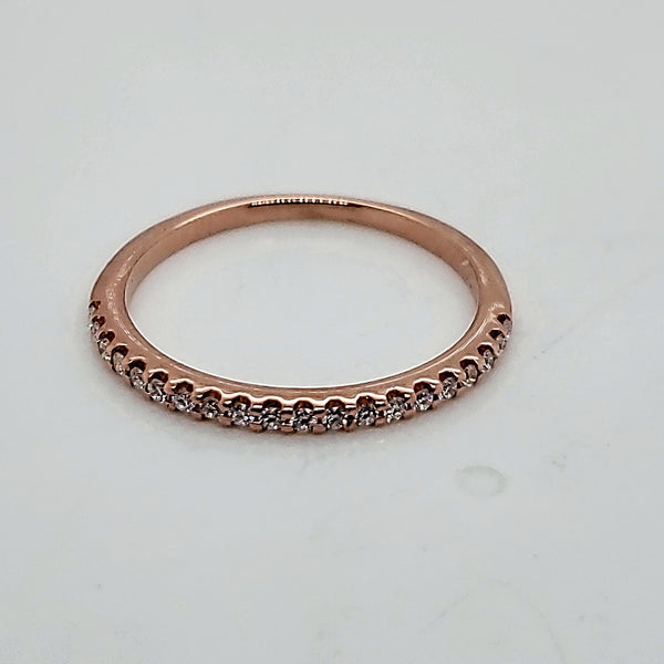 14kt Rose Gold and Diamond Wedding Band
