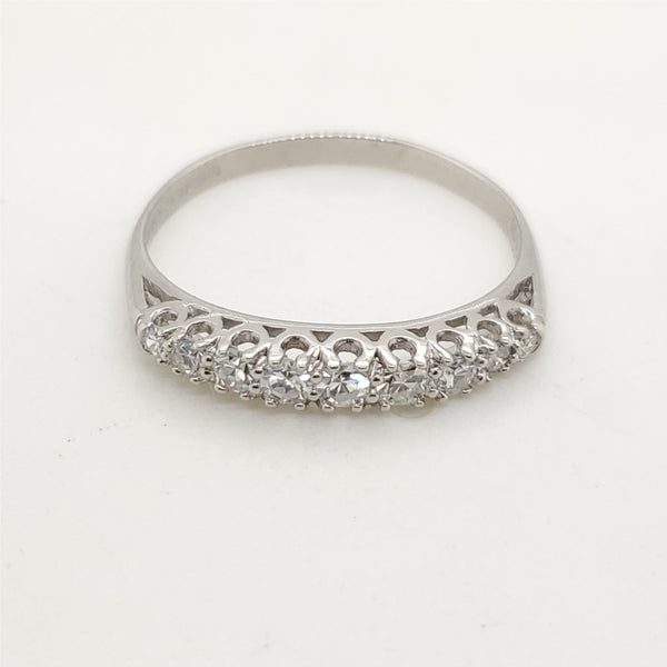 Vintage Platinum and Diamond Wedding Band