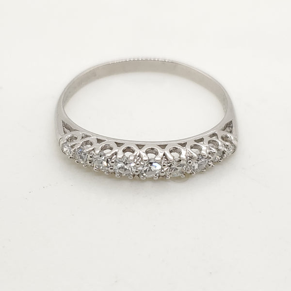 Vintage Platinum and Diamond Wedding Band