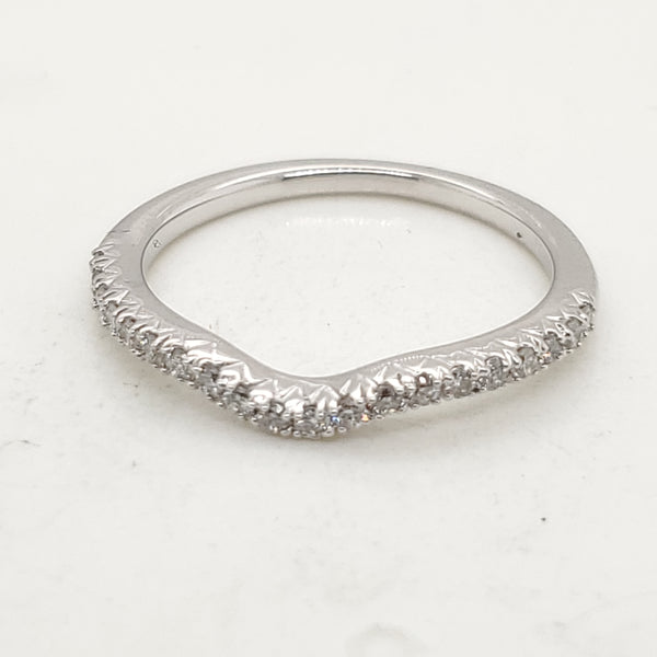 14kt White Gold and Diamond Wedding Band