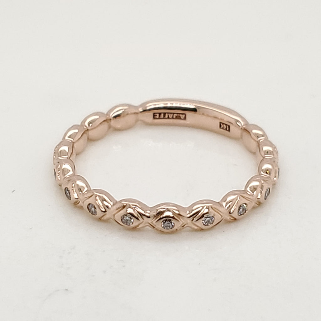 14kt Rose Gold Diamond Wedding Band
