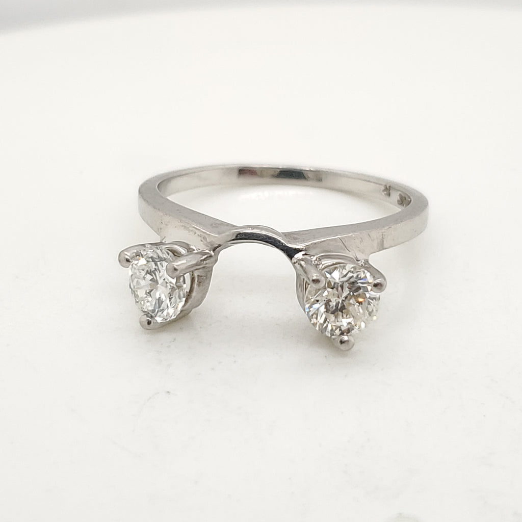 Platinum Two Diamond Ring Guard